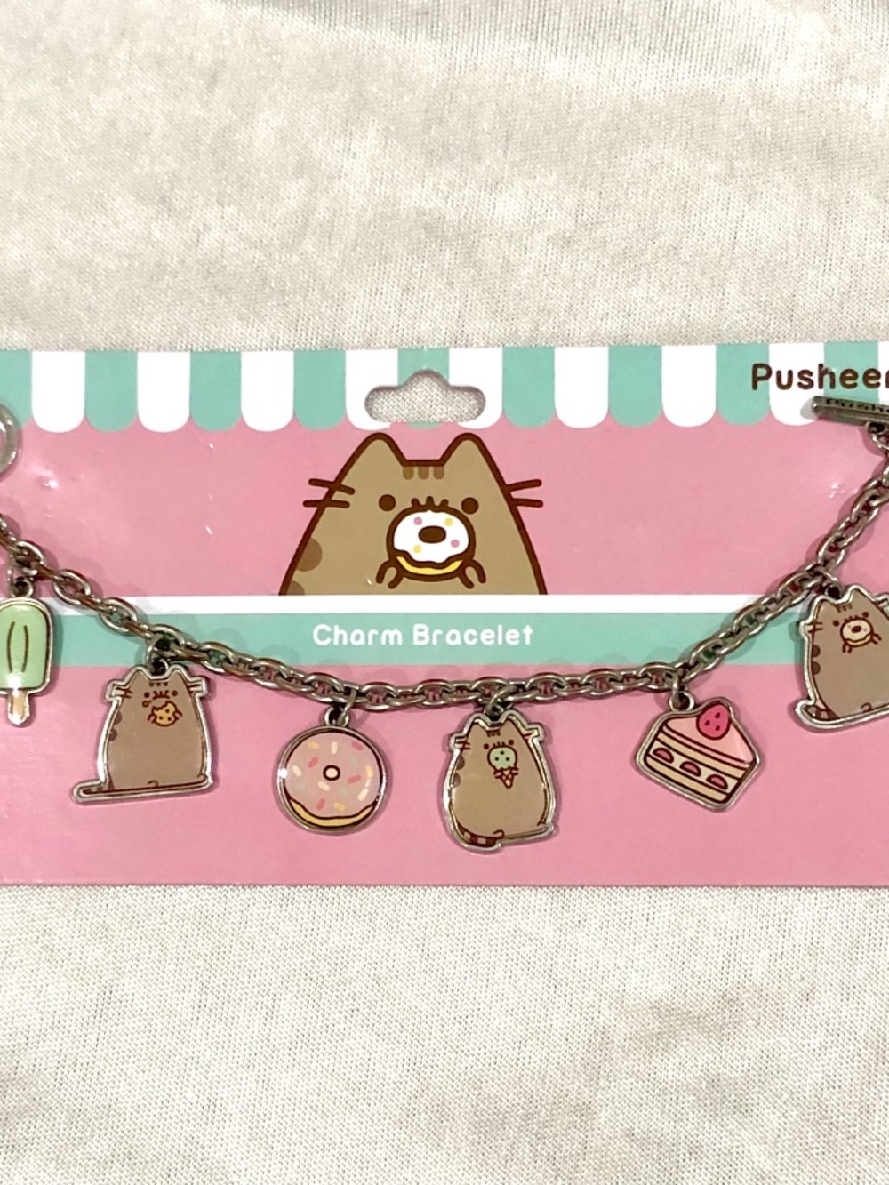 Pusheen Desserts Charm Bracelet RARE Kawaii Cat Pusheen Cookie Donut Snacks